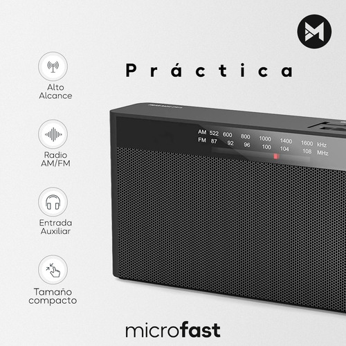 Radio Mini Portátil Analógica Retro Am Fm Entrada Auricular
