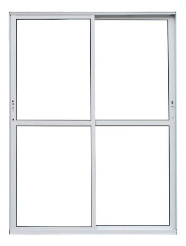Porta De Alumínio Correr 210x160cm 2 Folhas Atlântica Wt