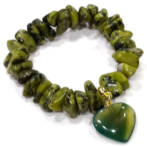 Pulseira Jade Nefrita Pedra Brasileira Natural Boas Energias