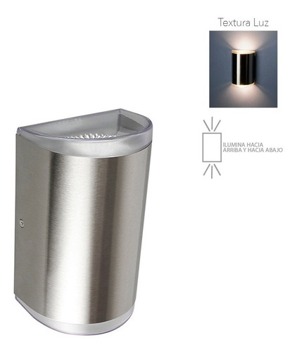 Imagen 4 de 7 de Lámpara Para Muro Exterior, Cromado 14,5w, Luz Cálida