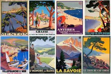 Lámina 45x30 Cm - Afiches De Centros De Turismo En Francia 1
