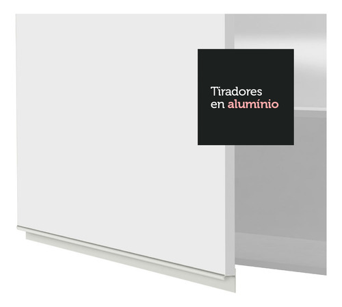 Alacena Madesa 1 Puerta 2 Compartimentos 40cm Blanco Blanco