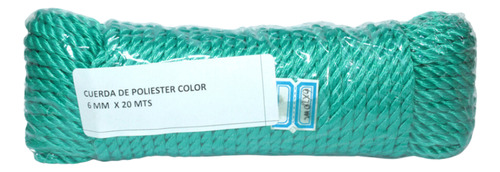 Cuerda De Poliester 6 Mm X 20 M Verde Zarzartex