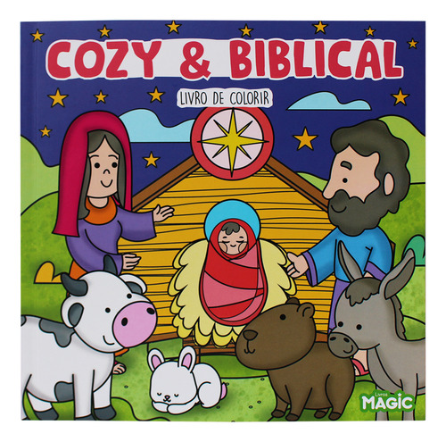 Kit Livro De Colorir Cozy Biblical Com Lápis De Cor