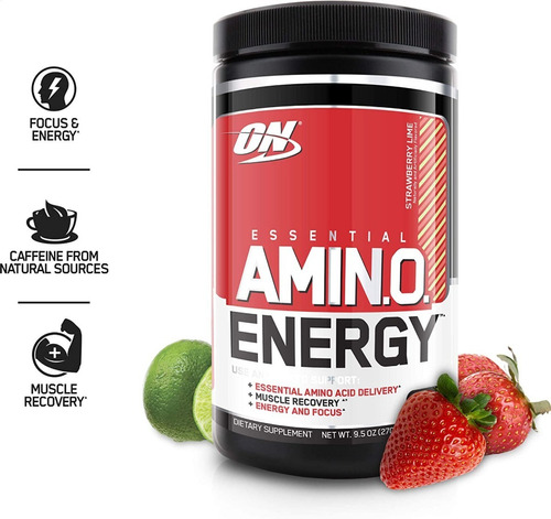 Aminoácidos em Essential Amino Energy 30 Servicios Sabor Morango e Limão