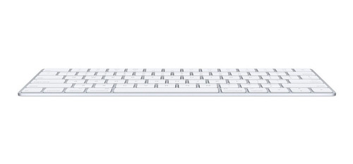 Imagen 2 de 4 de Teclado bluetooth Apple Magic QWERTY español España color plata y blanco