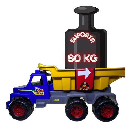Caminhão Super Truck Gigante Resistente Suporta Ate 80kg