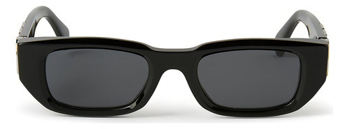 Óculos De Sol Off White Fillmore Black Oeri124 1007-49 Cor Preto Armação Preto Haste Preto Lente Cinza