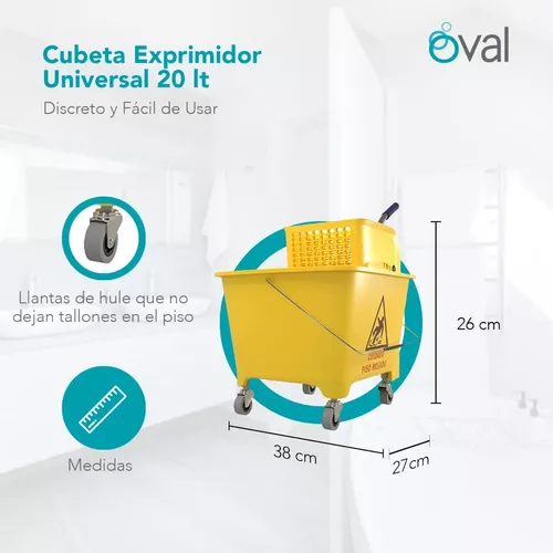 Cubeta con Exprimidor de 20 litros