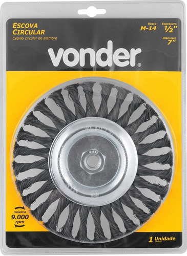 Escova De Aço Circular Torcida 7 X 1/2 - Vonder