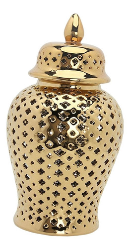 Ginger Jar Oriental Lattice Light Luxury Gold Para