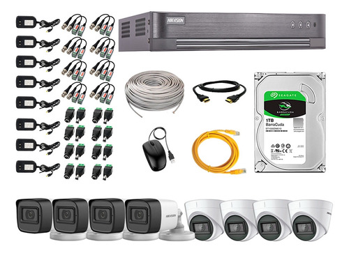 Kit 8 Cámaras Seguridad Audio Incorporado Full Hd Hikvision