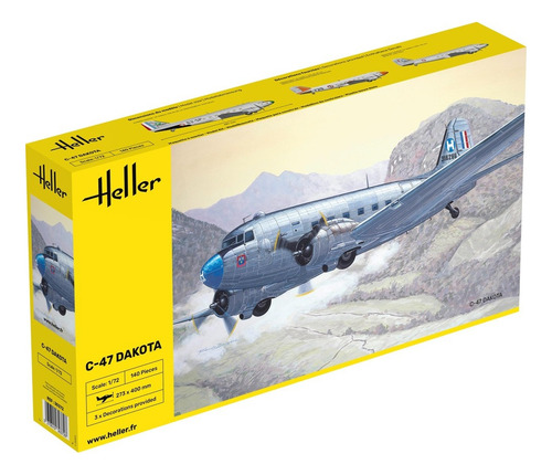 Kit Para Montar Heller C-47 Dakota 1/72 140 Peças 30372