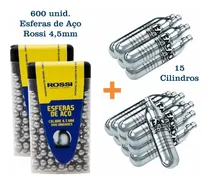 Comprar 600 Esferas De Aço Rossi 4.5mm + 15 Cilindro Co2 12g