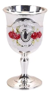 Patrón De Talla En Relieve Copa Flor Roja Blanco Plateado