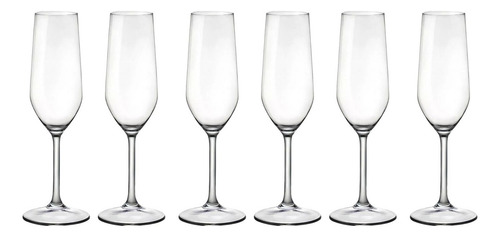 Set 6 Copas Flute Montepulciano Valley De 195ml Hausmann Col Transparente