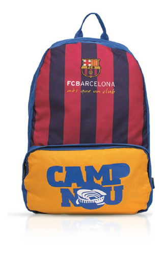 Mochila Bolsa Frontal Grande Futebol Barcelona Cor Azul