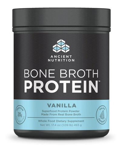 Ancient Nutrition Bone Broth Protein Powder, Vanilla Flavor,