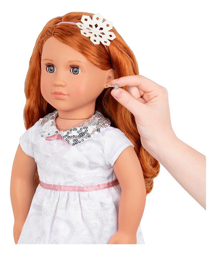 Muñeca Julissa Pelirroja Con Joyas + Accesorios 46cm Alto