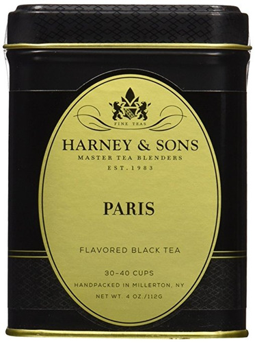 Harney & Sons Con Sabor A Té Negro, París, 4 Onzas