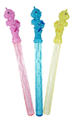 Imagen 5 de 6 de Baston De Burbujas De Jabón Burbujero Unicornio 39cm / 3pzs