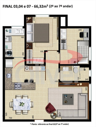 Imagem 2 de 21 de Edifício Lyon, Apartamentos De 2 Dormitórios, 1 Vaga De Garagem, Rebouças, Curitiba, Parana - Ap00457 - 33270191