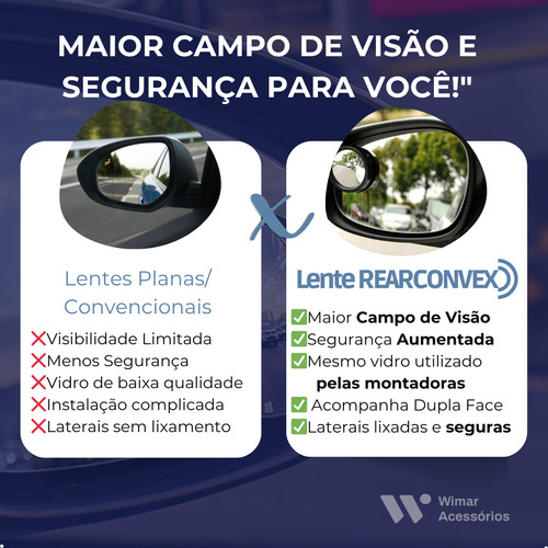 Lente Espelho Retrovisor Classe A 1999 À 05 C/base Convexa