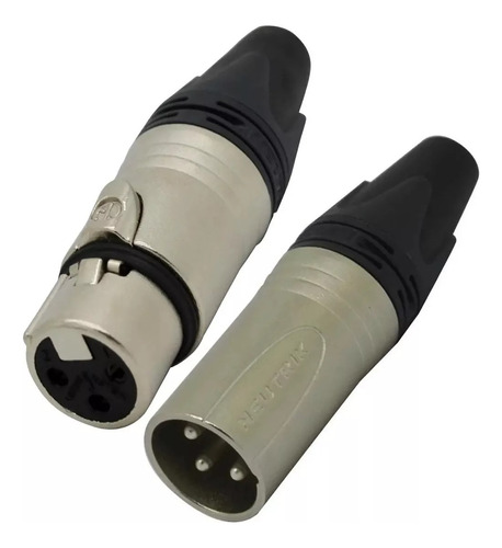 Neutrik® Nc3fxx® 2 Conectores Xlr Plata Hembra Macho