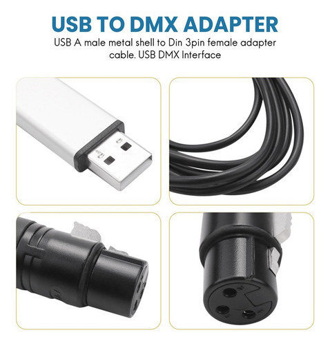 Adaptador De Interface Dmx512 Usb Dmx Led Stage Lighting Con