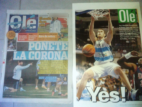 Ole 14 Junio 2016 + Poster Basquet Argentina Vs Dream Team