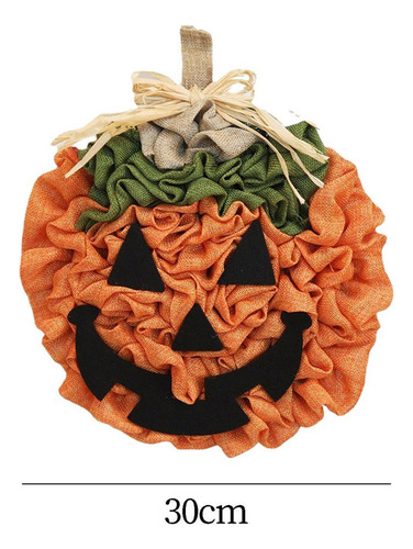 A Corona De Calabaza For Colgar En La Puerta De Halloween