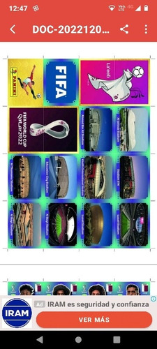 Imagen 3 de 3 de Kit De Figuritas Del Mundial Qatar En Pdf Para Imprimir Azul