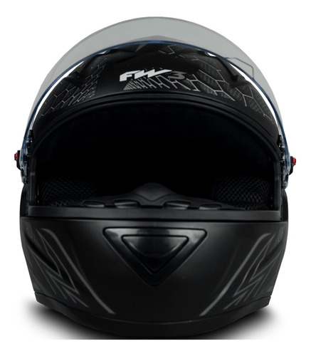 Imagem 5 de 6 de Capacete Fechado Moto Com Narigueira Gt2 Preto Fosco 60