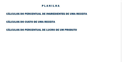 Planilha Para Calcular O Percentual De Lucro De Um Produto