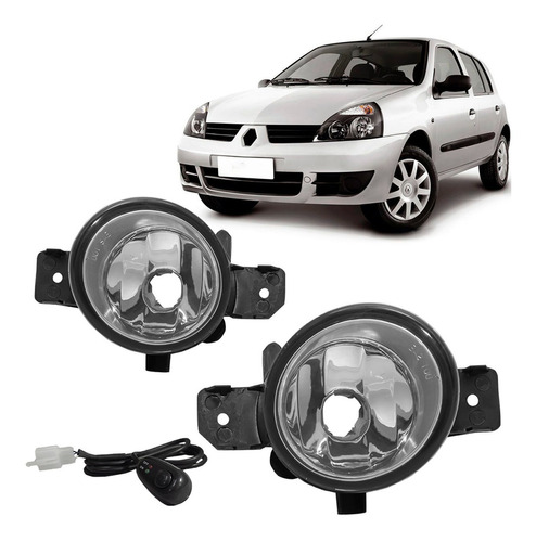 Kit Farol Milha Clio 2003 2004 2005 2006 2007 08 09 10 11 12