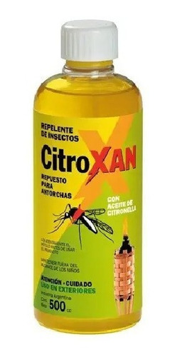 Citronela Aceite Citroxan 500cc Mosquitos Antorcha Repelente