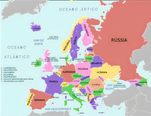 Poster Mapa Europa Autoadhesivo 100x70cm#1198