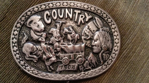 Hevilla De Hierro Para Correa Figura Country Mide 9x5 Cms