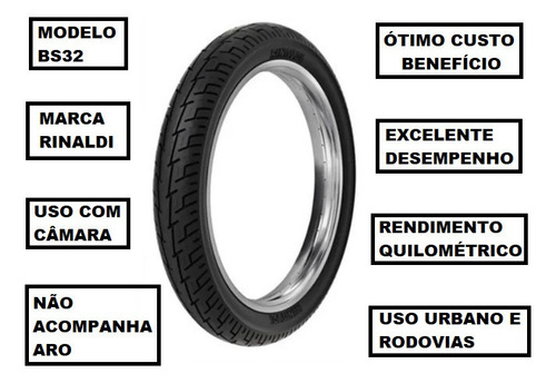 Pneu Rinaldi Traseiro 90/90-18 Bs32 Fan