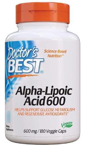Ácido Alfa-lipoico 600 Mg Doctor's Best 180 Capsulas
