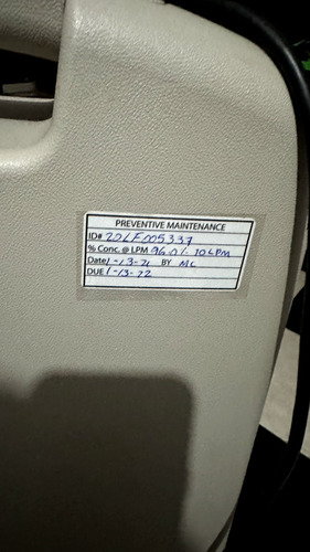 Concentrador De Oxigeno 10 Lts Invacare Platinum