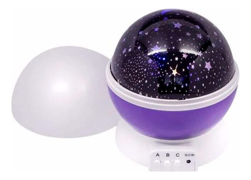 Abajur Luminária Projetor De Estrelas Globo Giratório Quarto