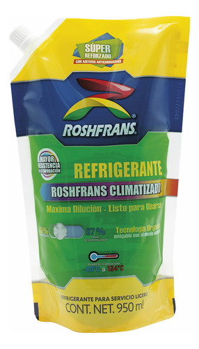 Anticongelante Verde Listo Para Usar 950 Ml Roshfrans