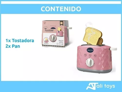 Tostadora Juguete Con Mecanismo Real Modern Ar1 23011 Ellobo Color Rosa