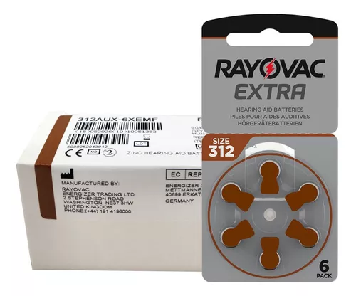 Pilas RAYOVAC Extra Advanced tipo 312 MF (PR41) 1 caja 60und - FonoLife