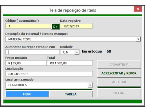 Planilha Controle De Estoque, Serviços E Gastos!