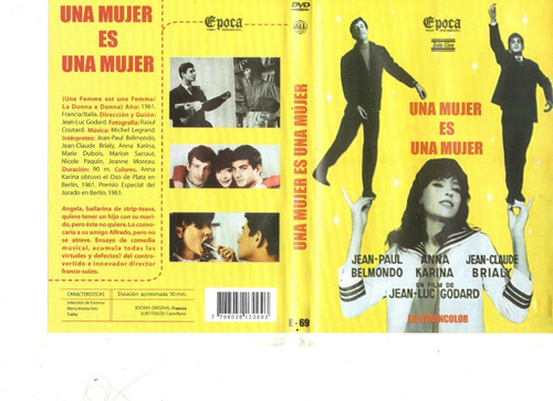 Una Mujer Es Una Mujer - Dvd Original - Buen Estado