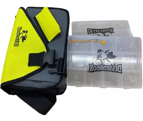 Bolso Pesca Morral Spinning Señuelos Depredador + 2 Cajas