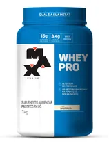 Comprar Whey Pro Baunilha Max Titanium Protein Pro Com Bcaa E Aminoácidos 1kg Sabor Baunilha