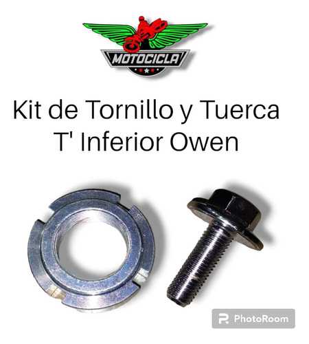 Kit De Tornillo Y Tuerca T Inferior Moto Owen 